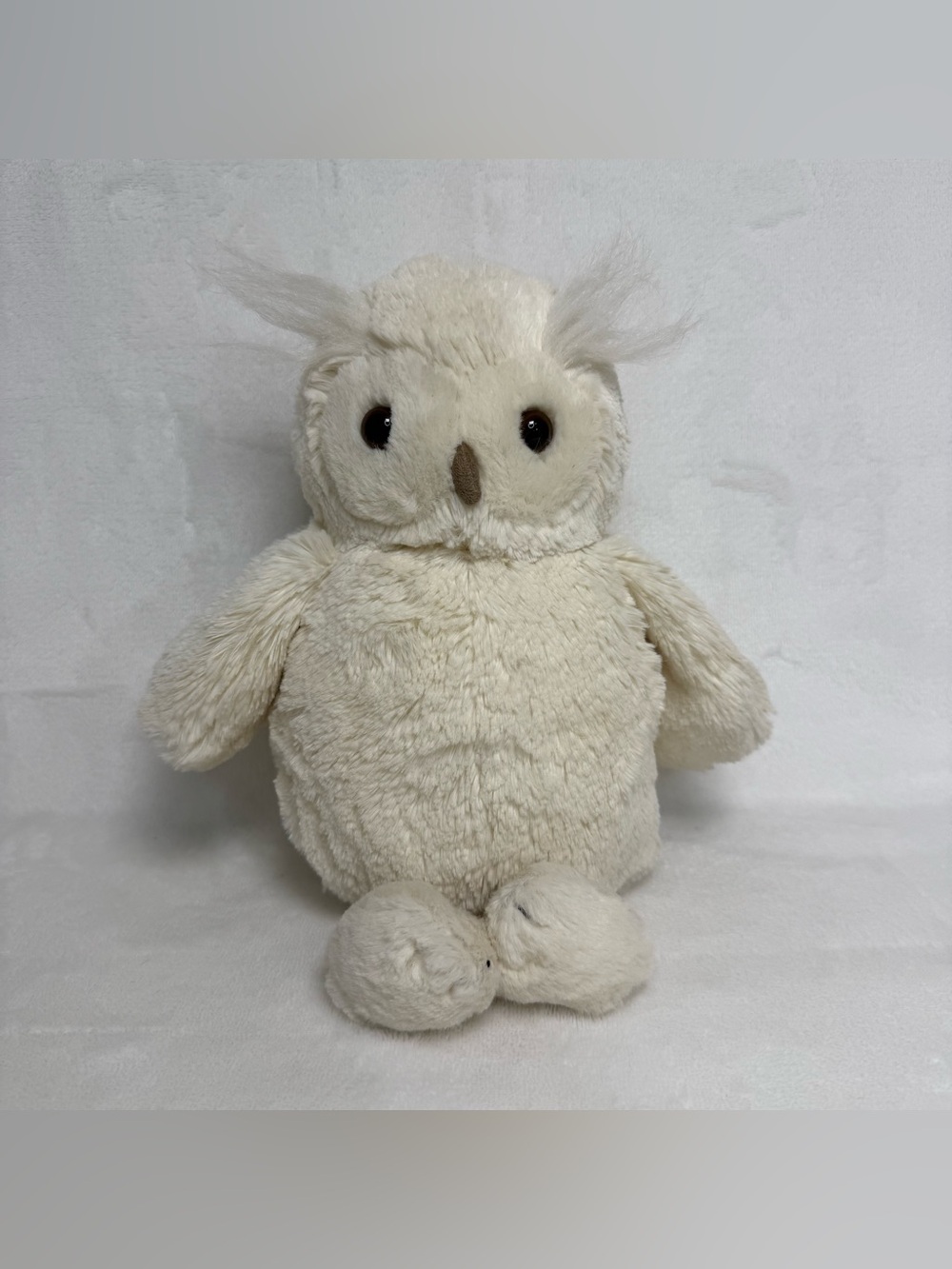 Jellycat Bashful Owl Plush Woodland White Medium Animal Bird Retired 8”